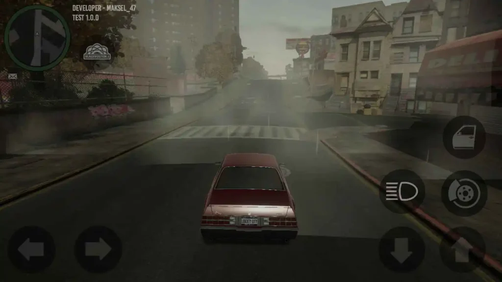 gta 4 mobile red car on the road